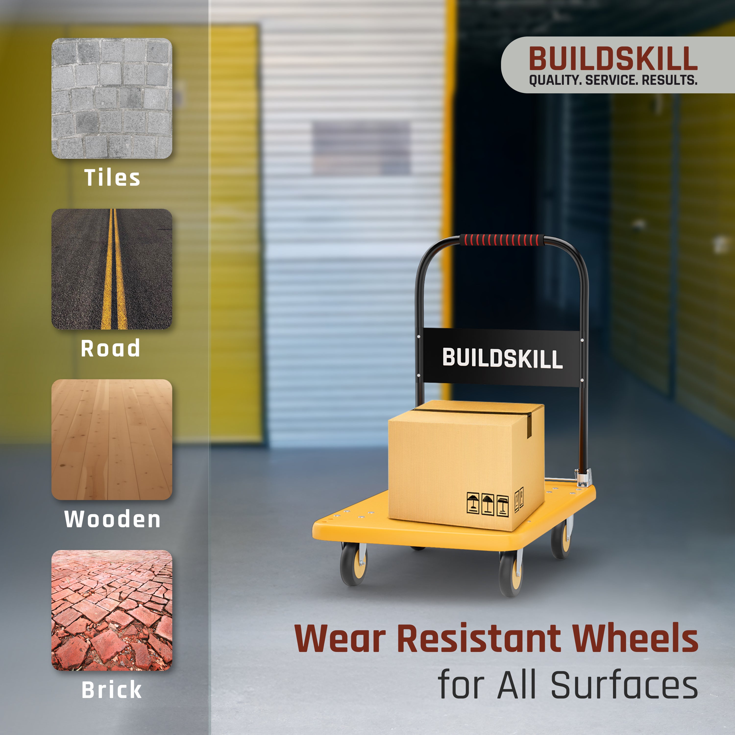 Buildskill Foldable Platform Trolley 150 KG Load Capacity ( 50X79 )