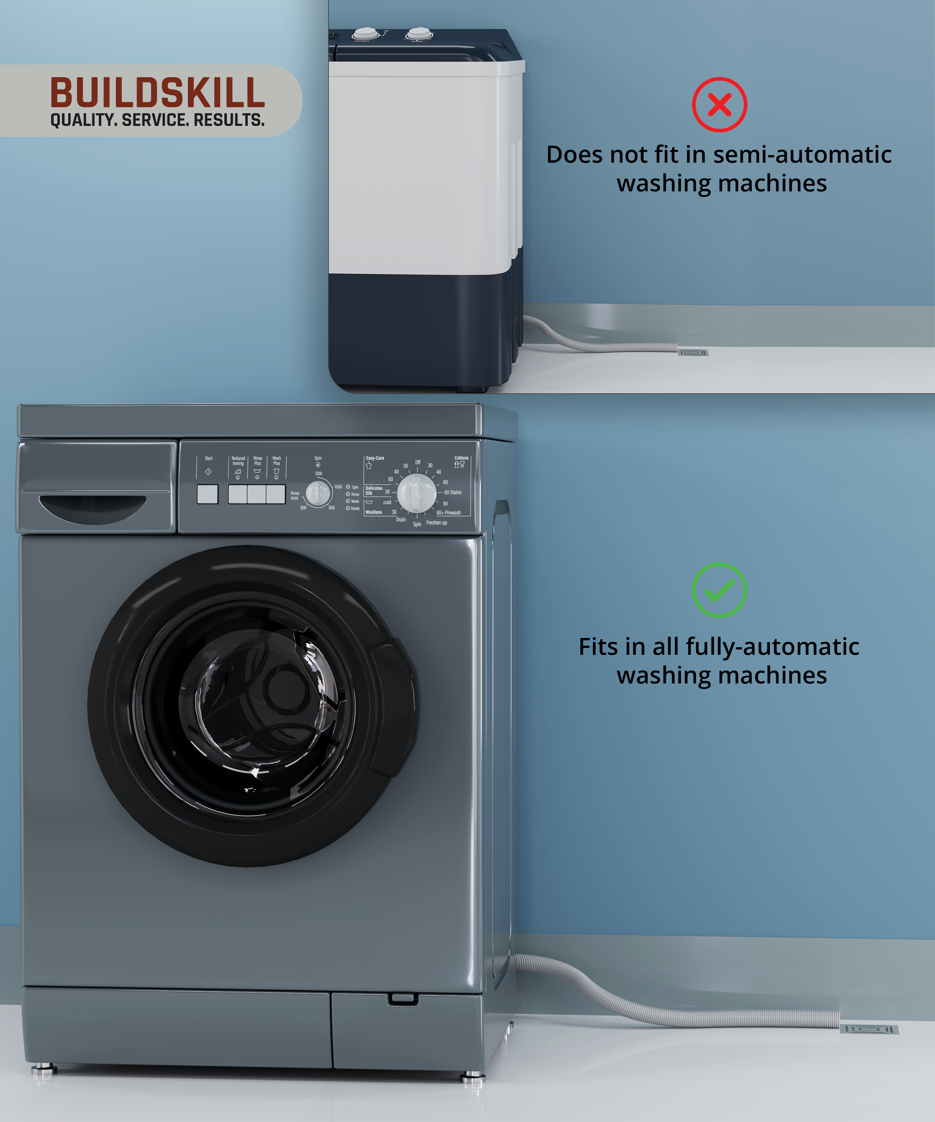 Buildskill Fully Automatic Washing Machine Drain Pipe – Durable and Flexible