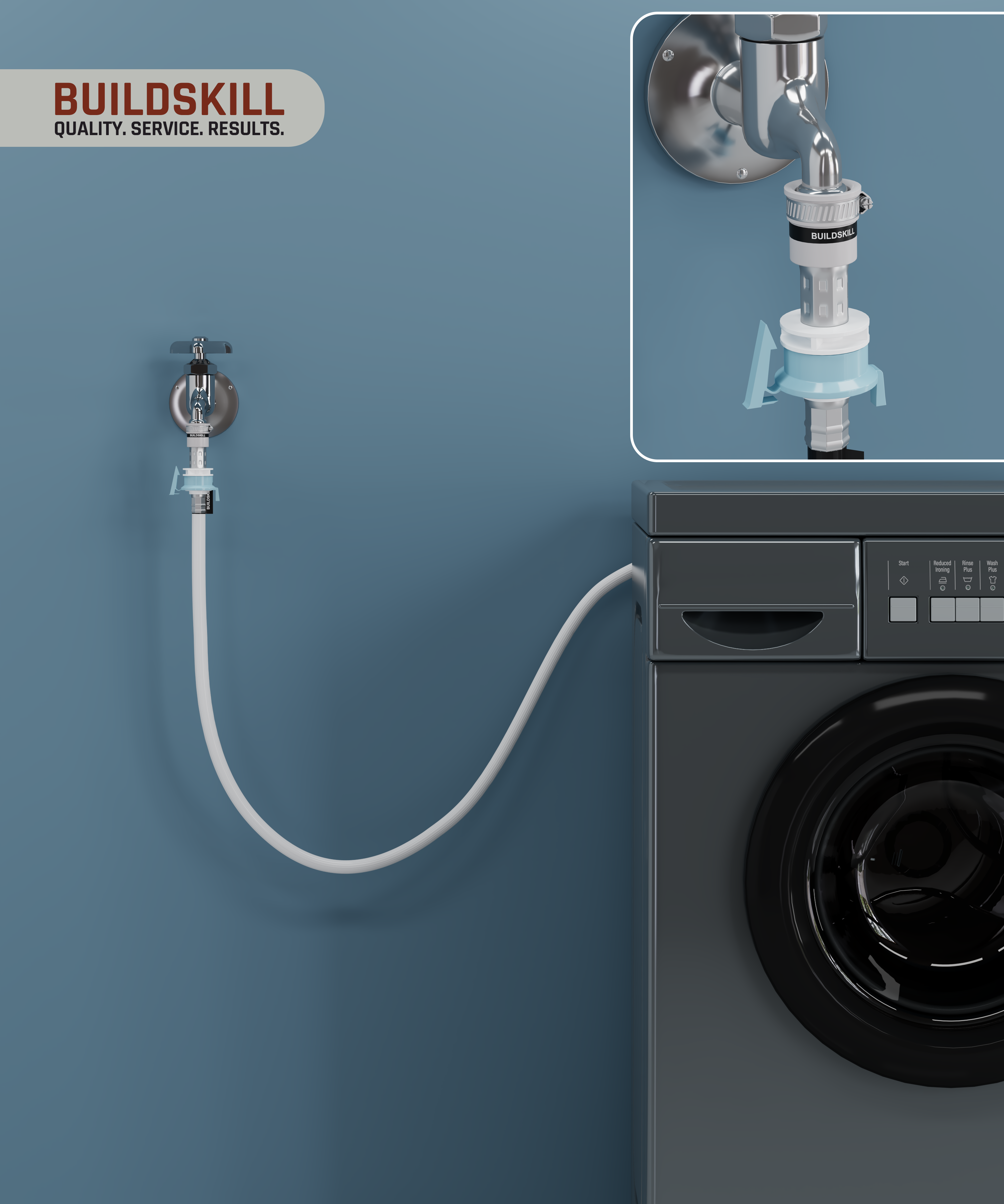 Buildskill Inlet Tap Adaptor (White)