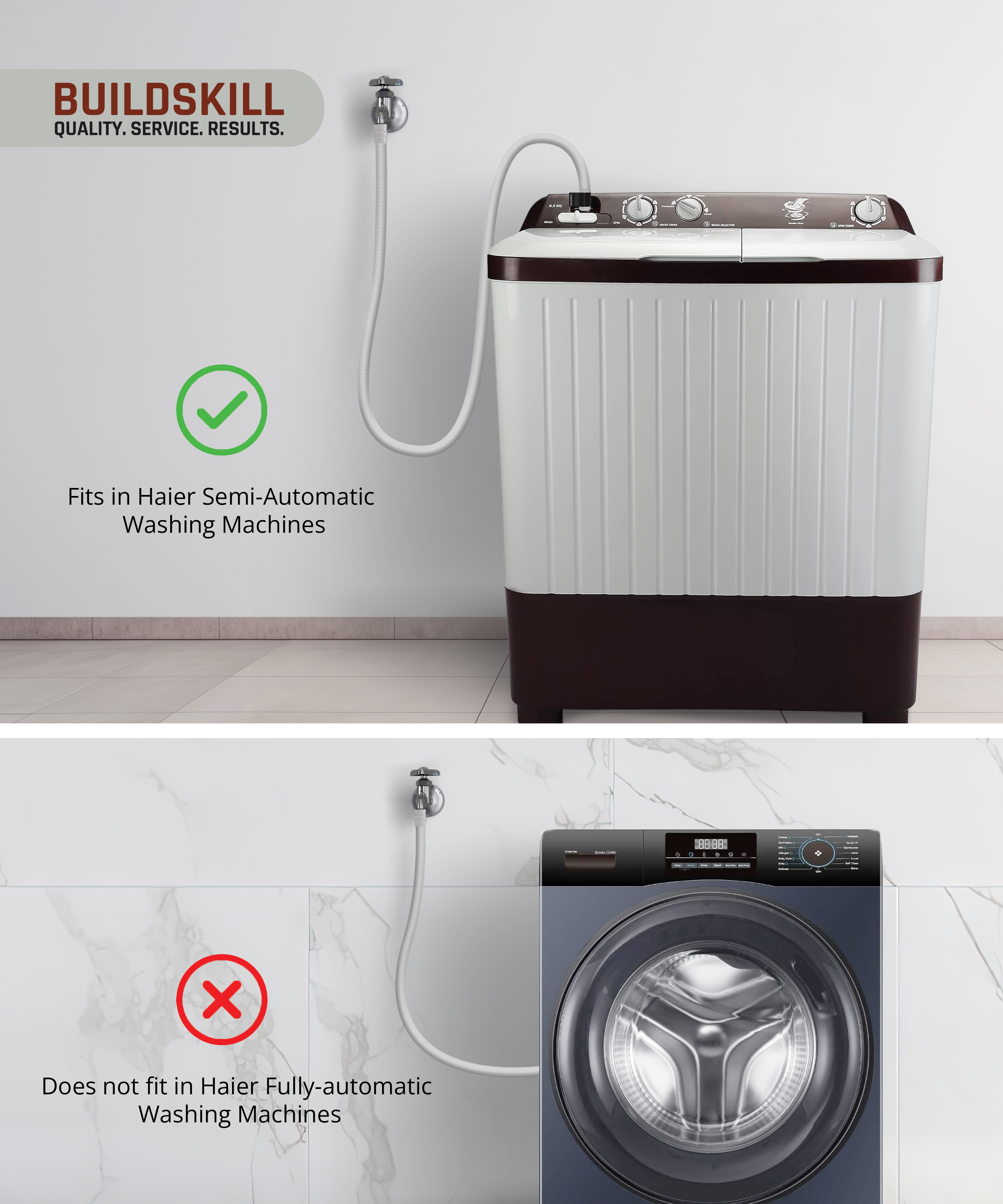 Buildskill Inlet Pipe For Haier Semi Automatic Washing Machine