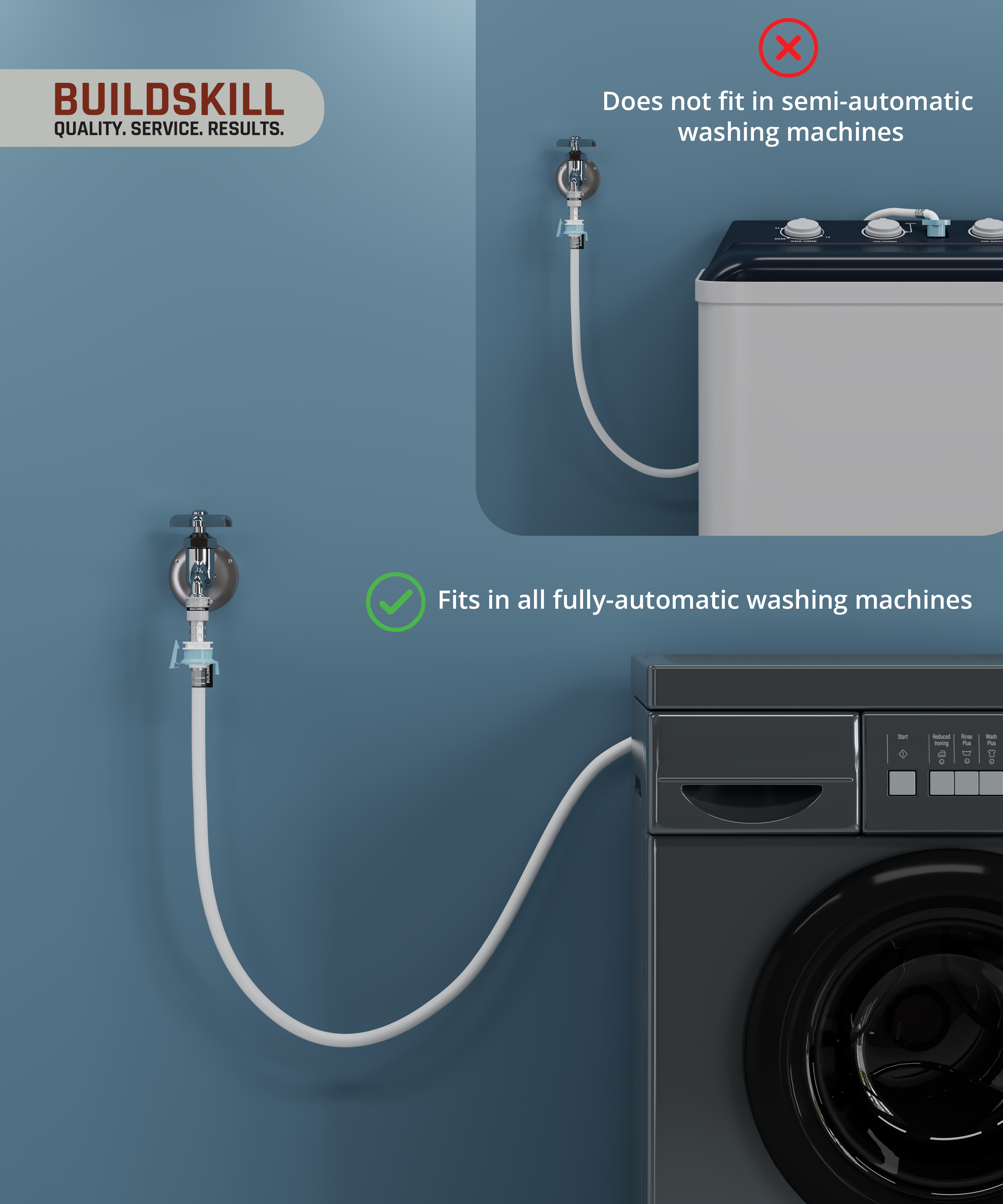 Buildskill Inlet Tap Adaptor (White)