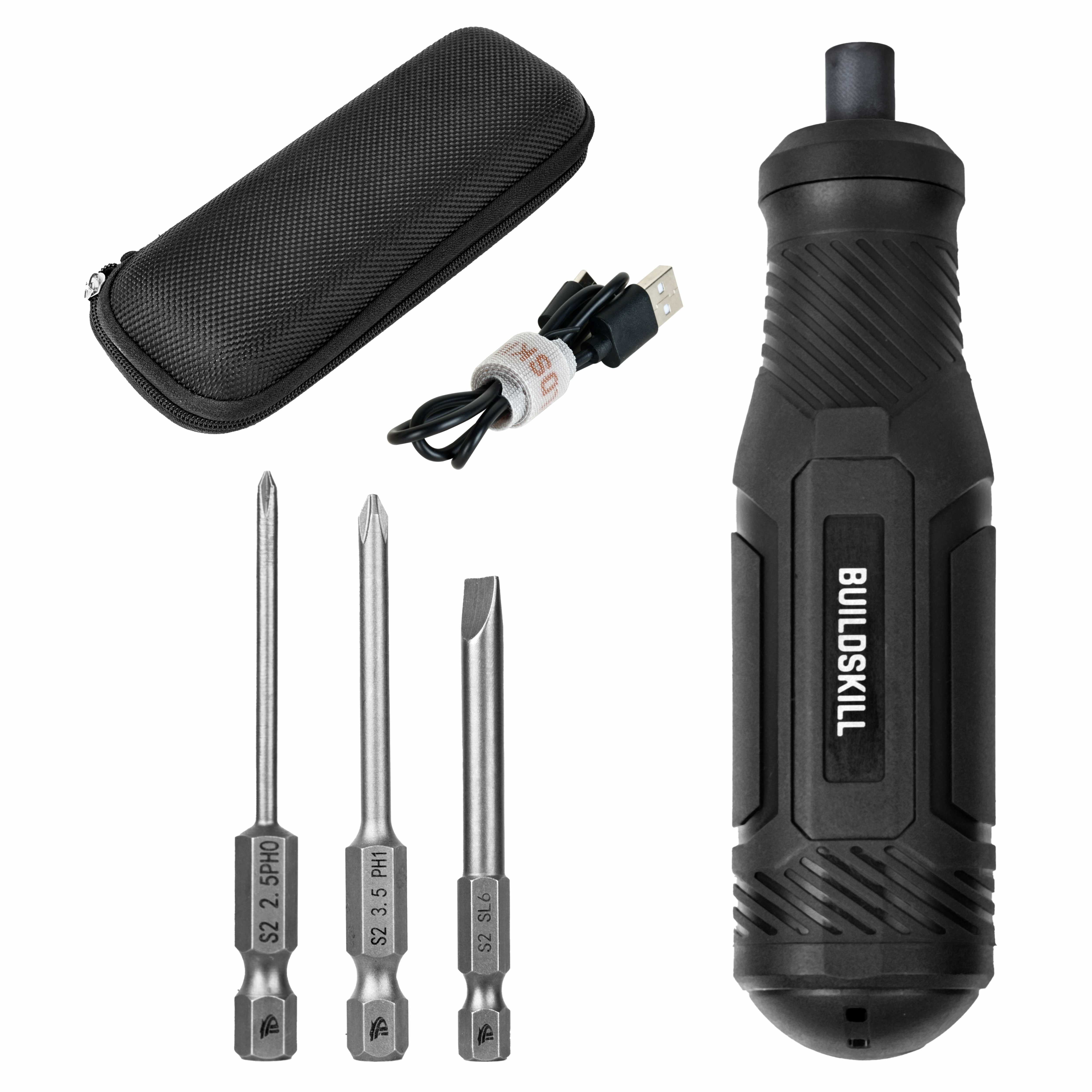 Buildskill 4V Cordless Screwdriver (250 RPM Speed)