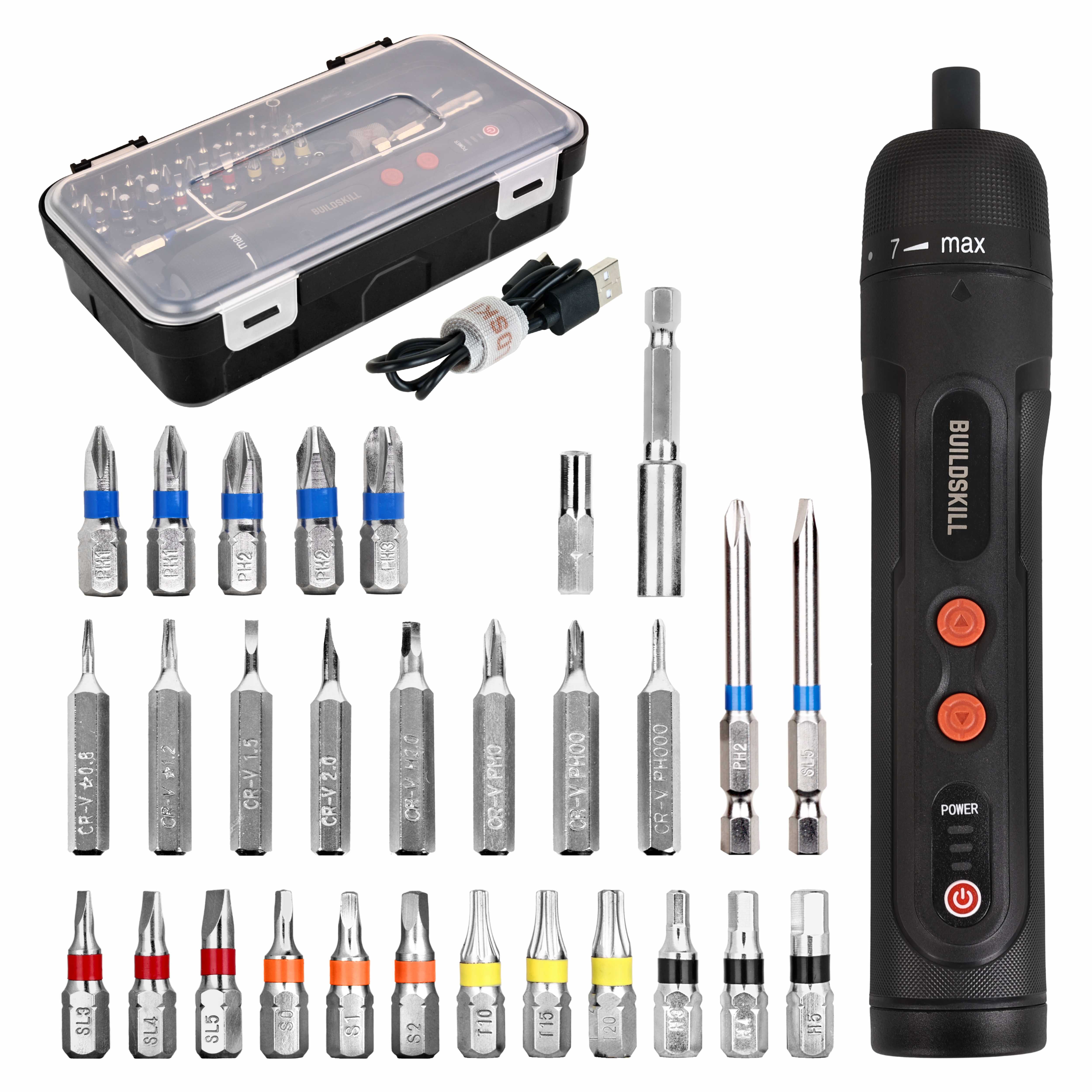 Buildskill 8V Cordless Screwdriver (31 Pcs)