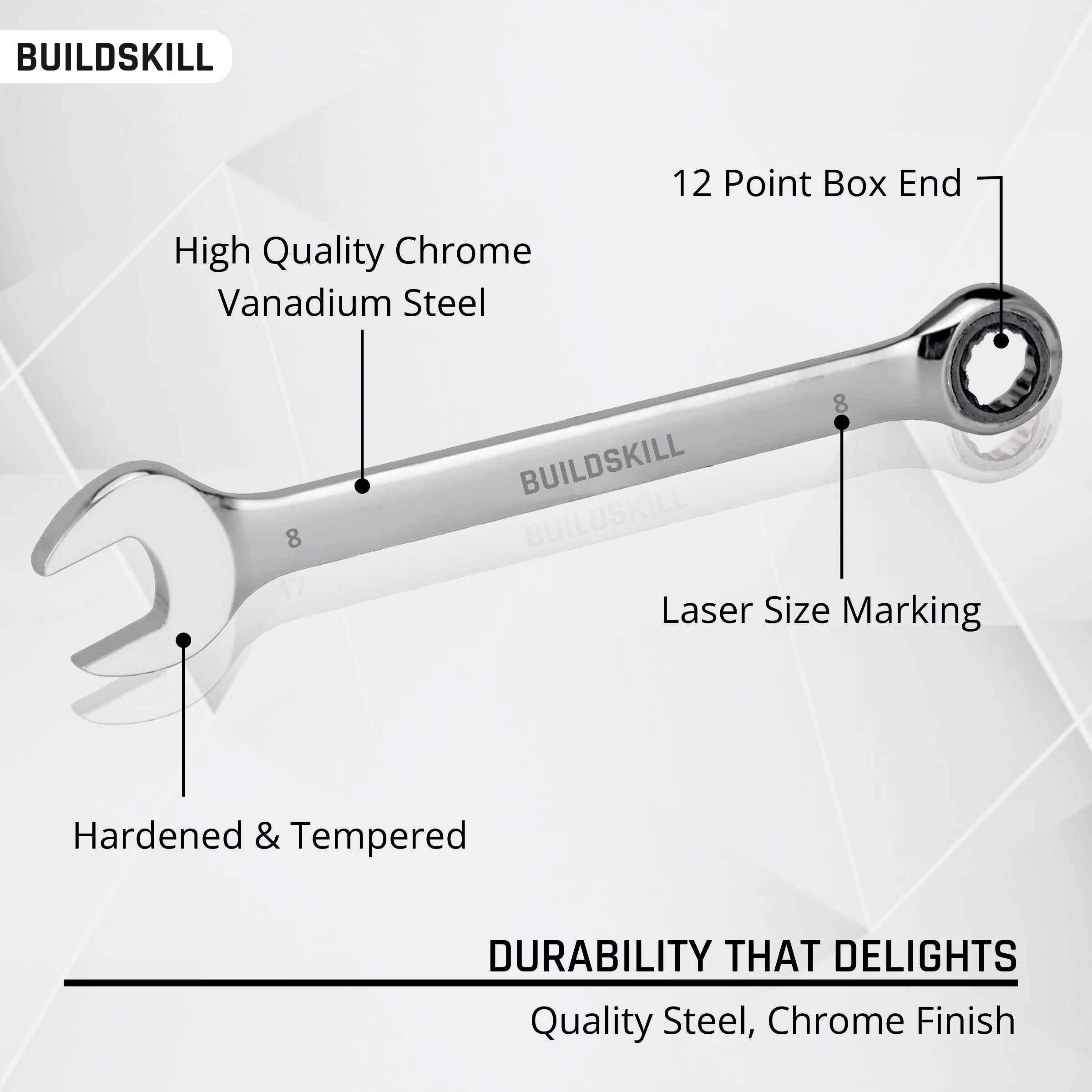 Comb. Ratchet Spanner 8 MM to 19 MM