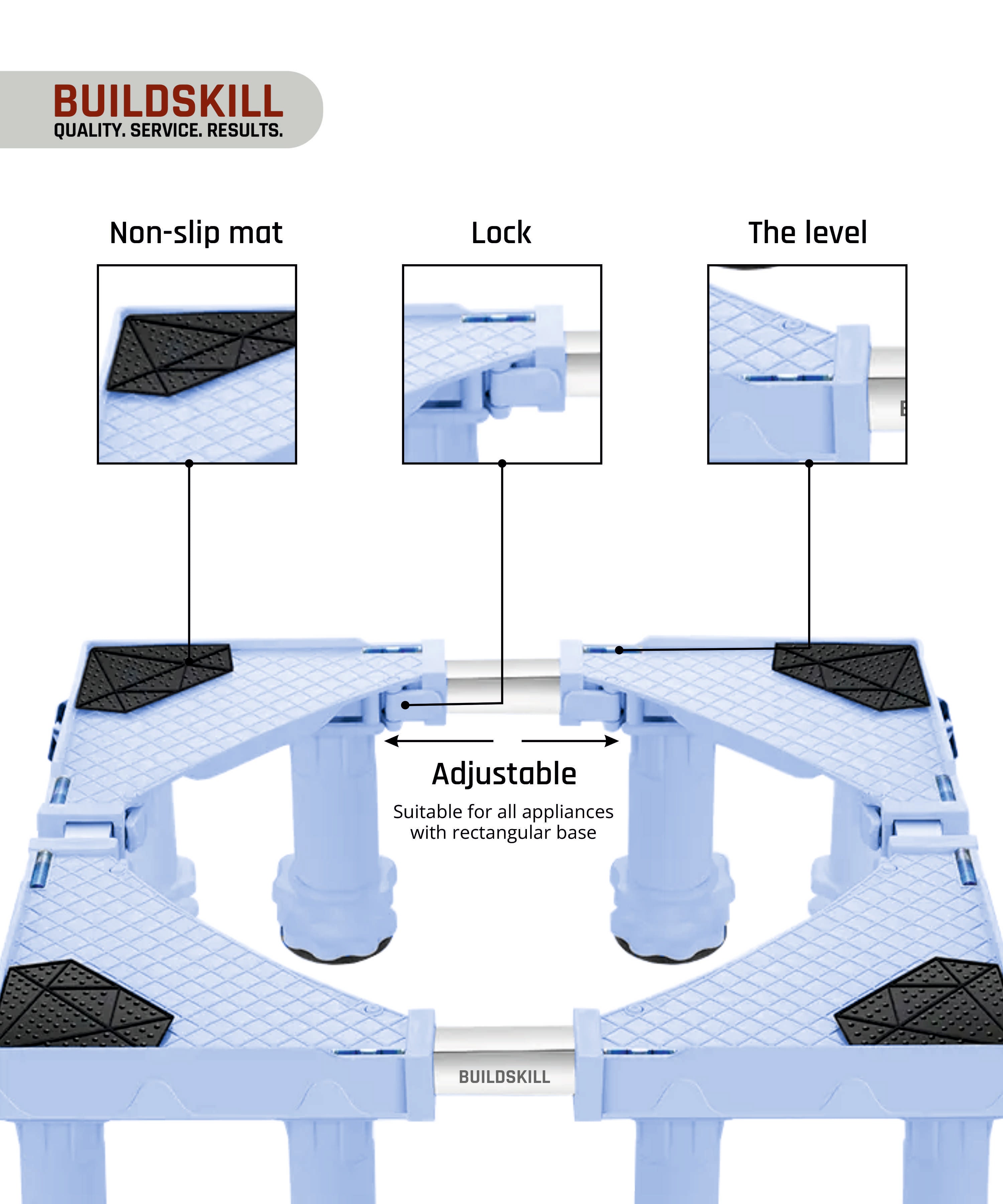 Washing Machine Stand (8 Legs)