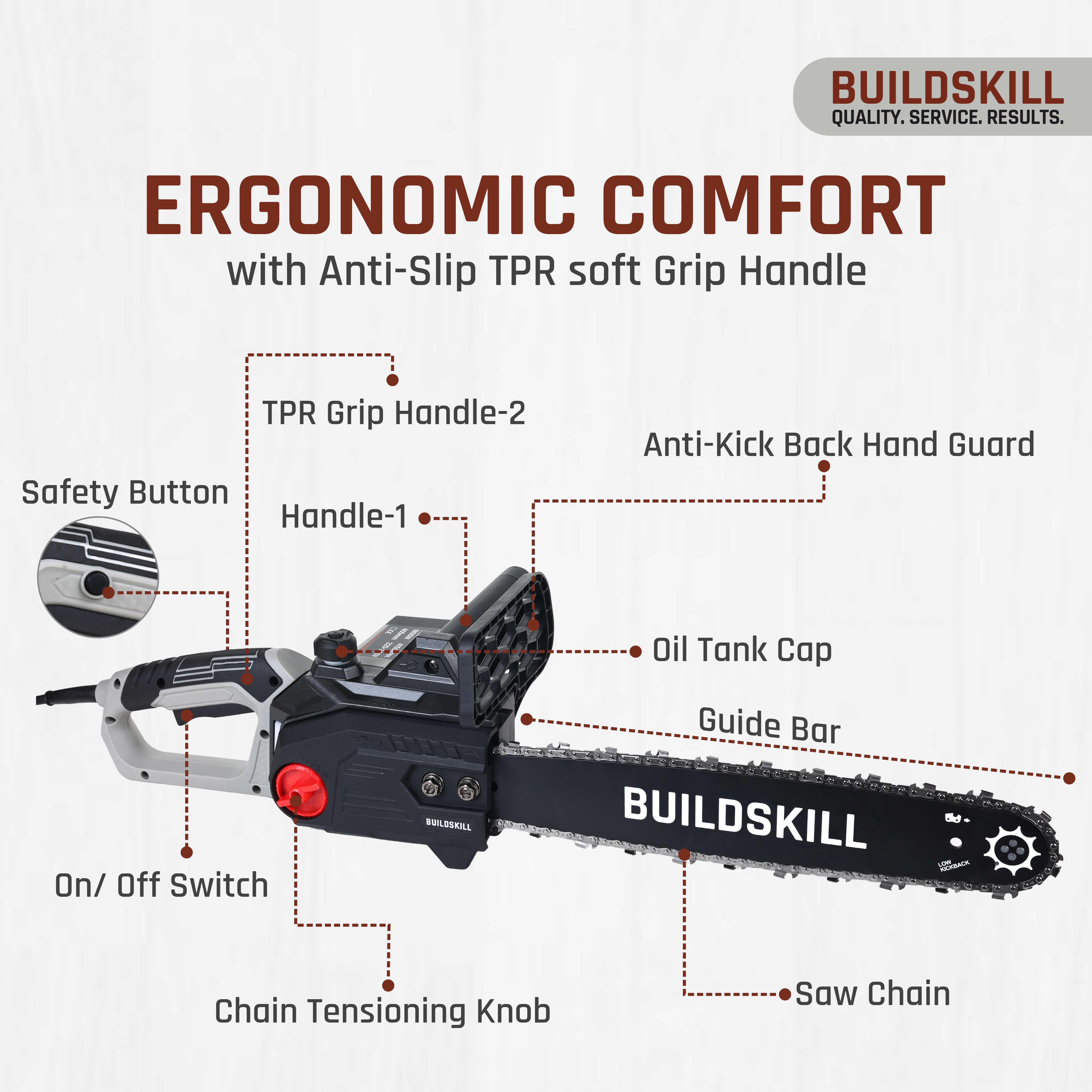 Buildskill 1800W Electric Chain Saw