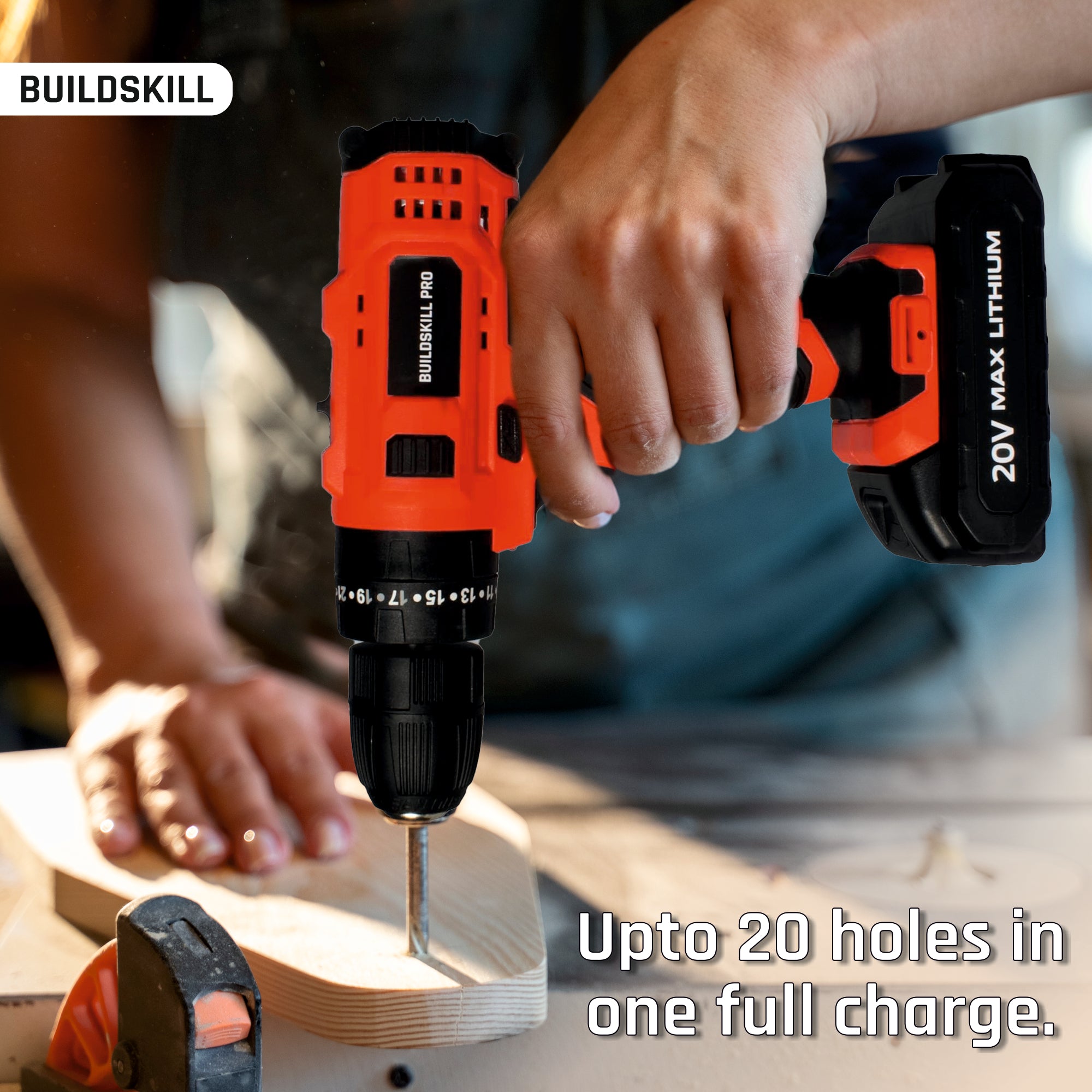 Buildskill 20V Cordless Impact Drill Machine – Powerful Compact