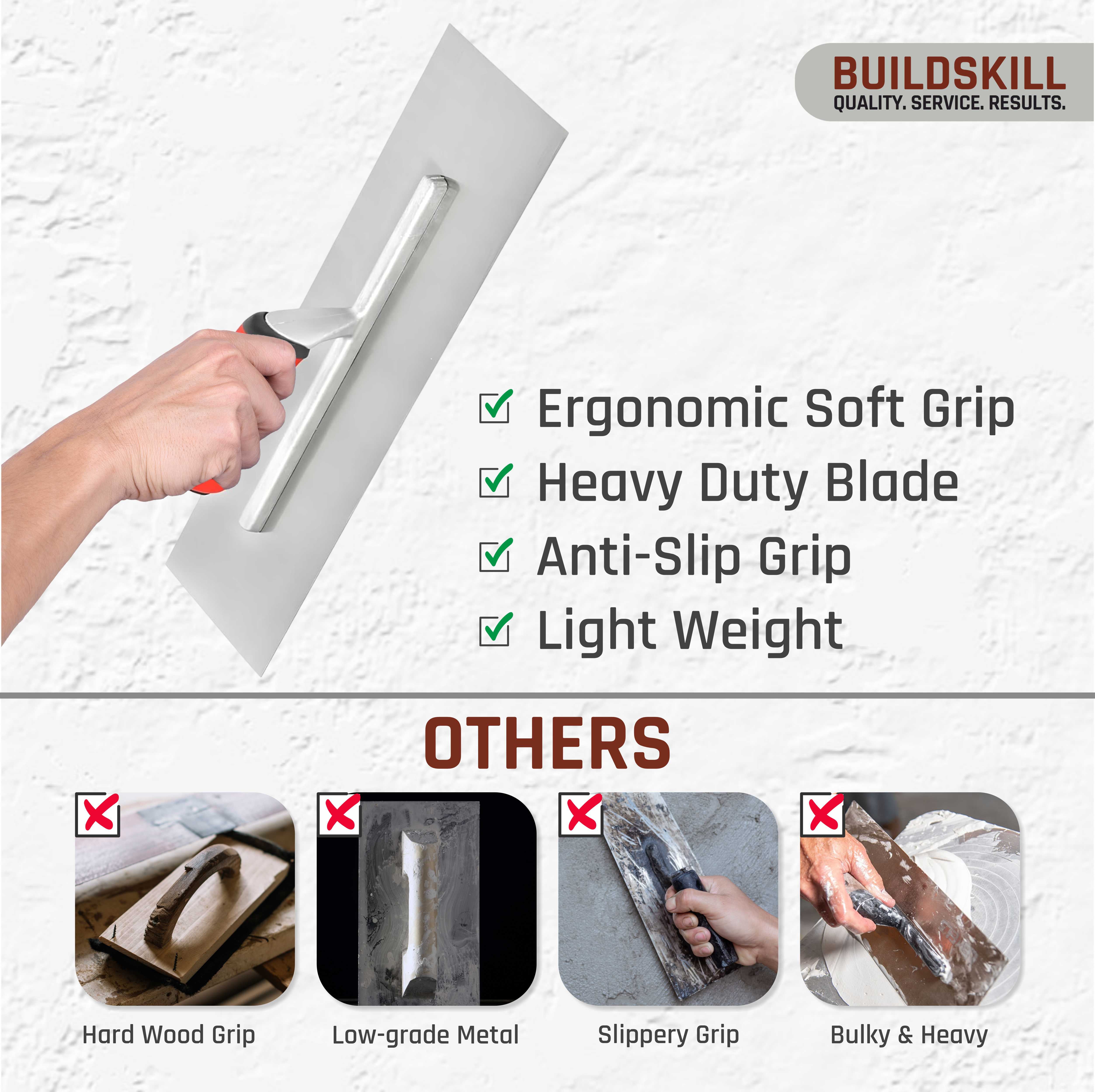 Buildskill 15 Inches Plastering Trowel – Ideal for Smooth Finishing