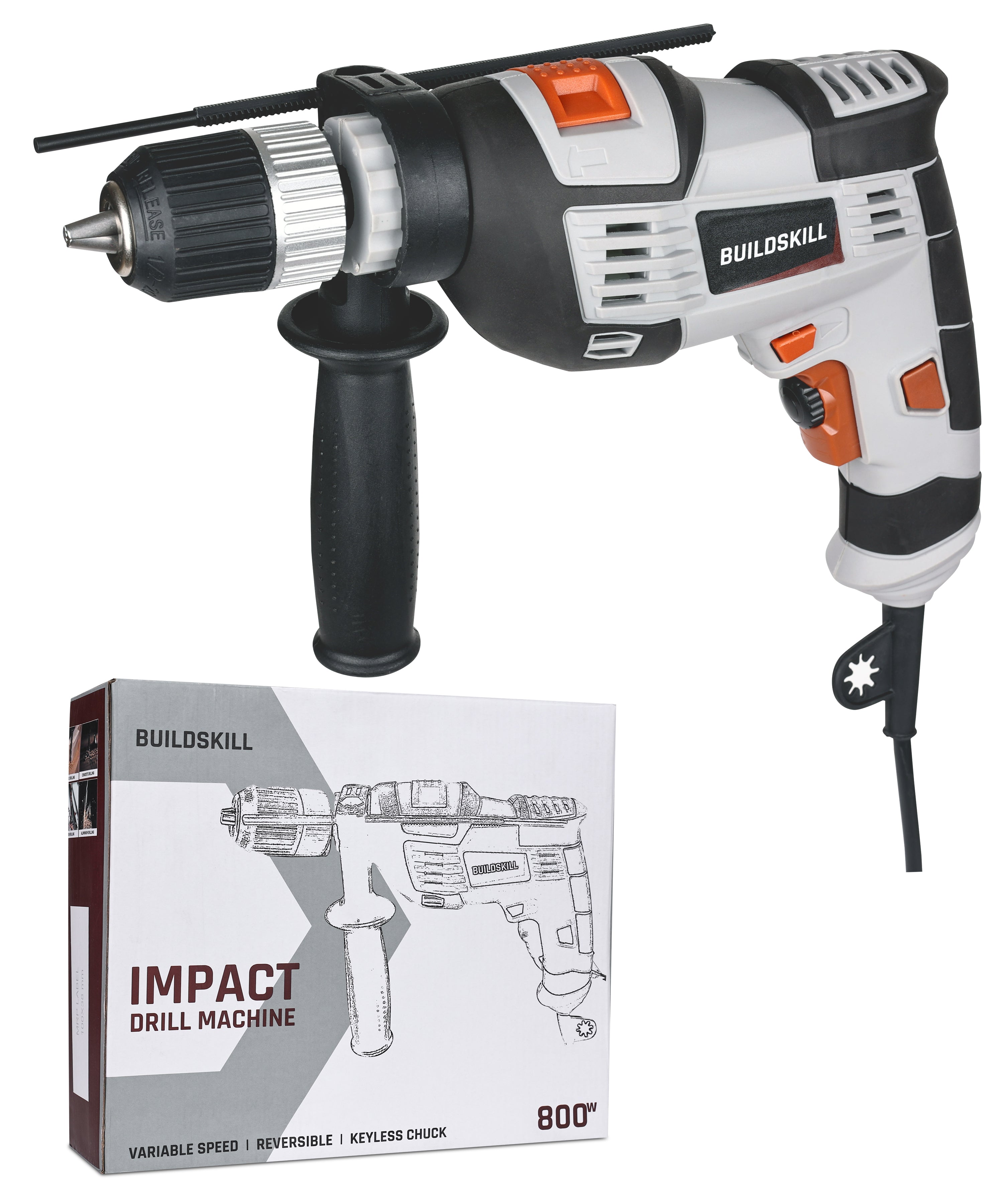Buildskill 800W Electric Drill Machine With 13MM Keyless Chuck