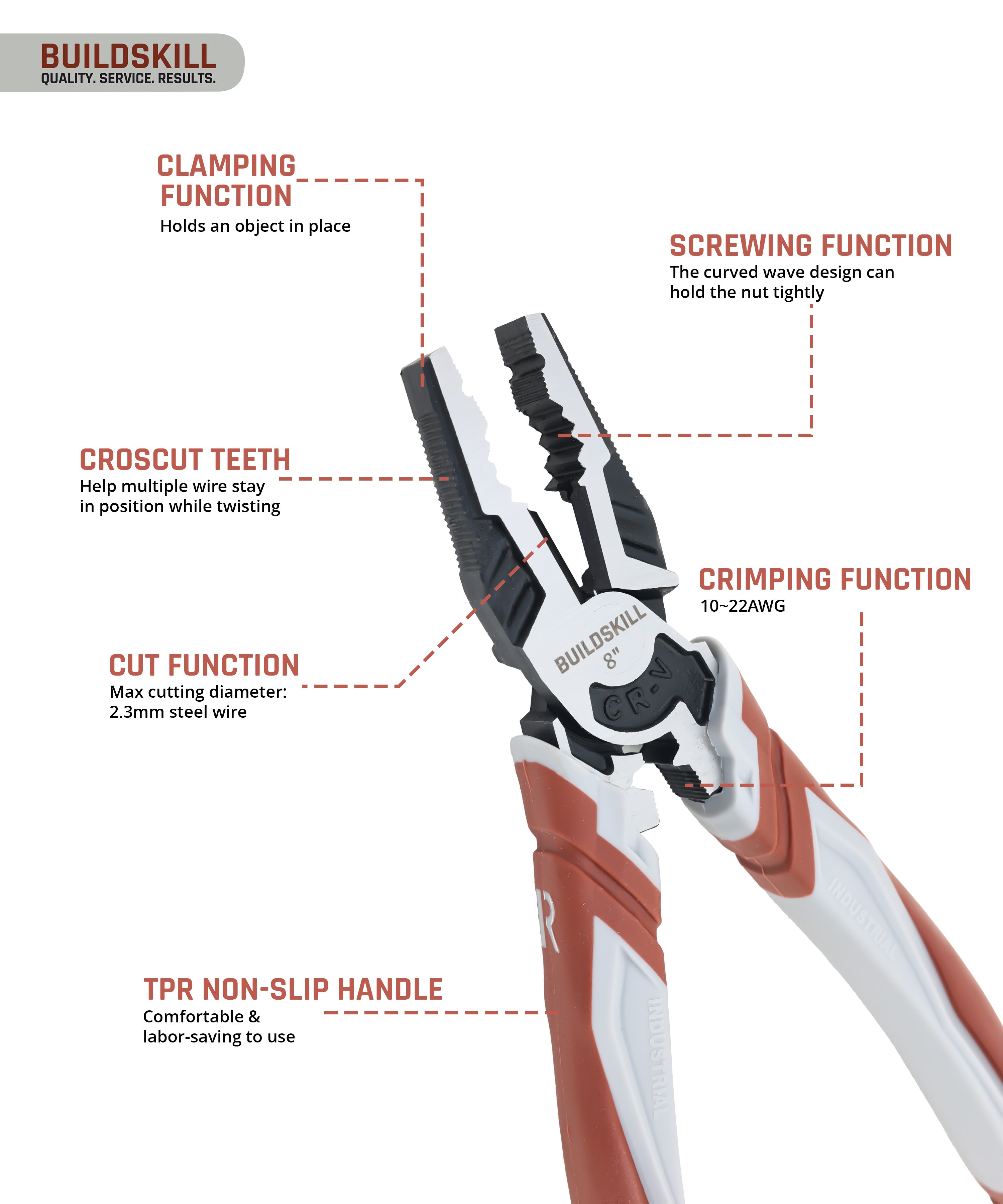 Combination Plier CNC 8 inches