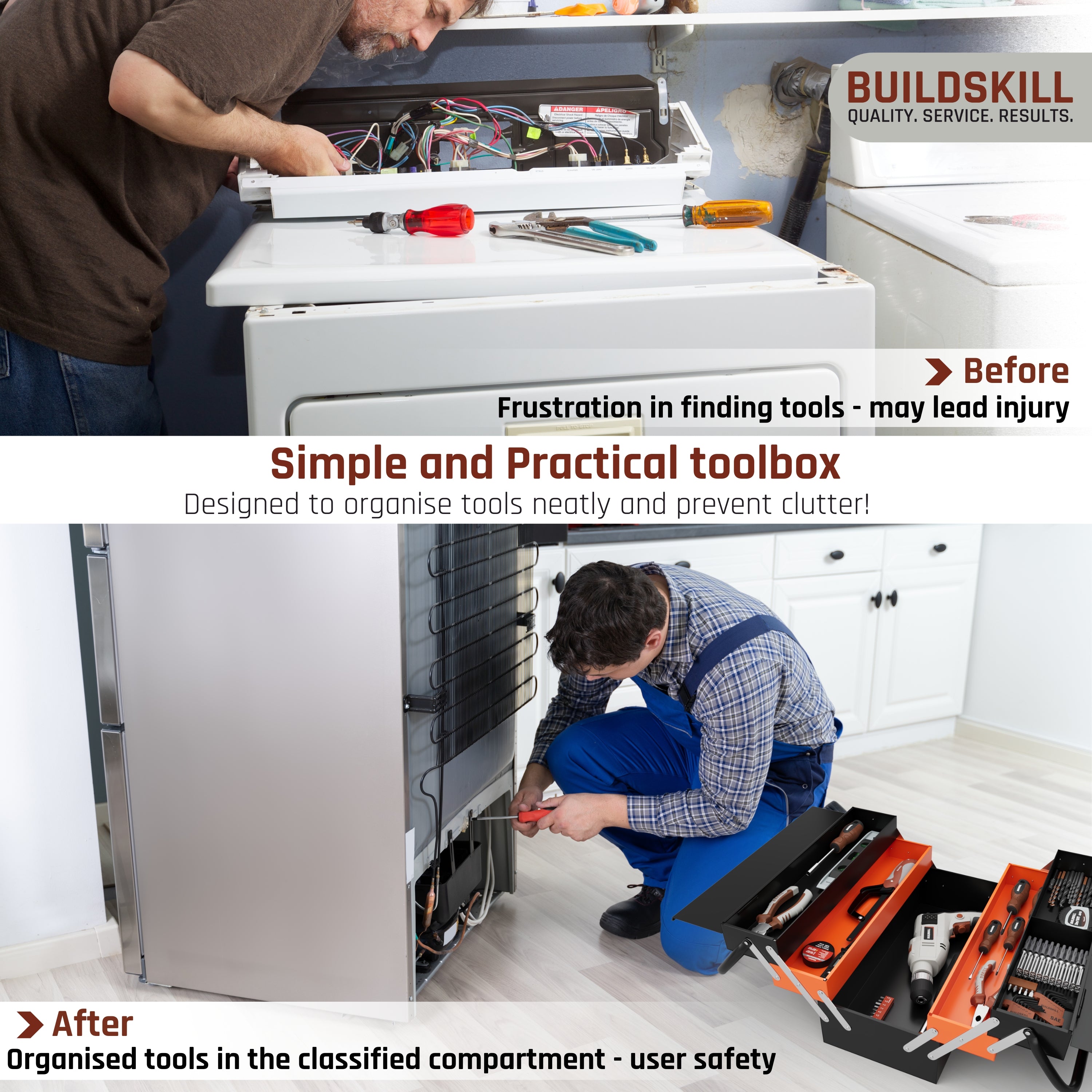 Buildskill Tool Box 21" - 3-Cabinet