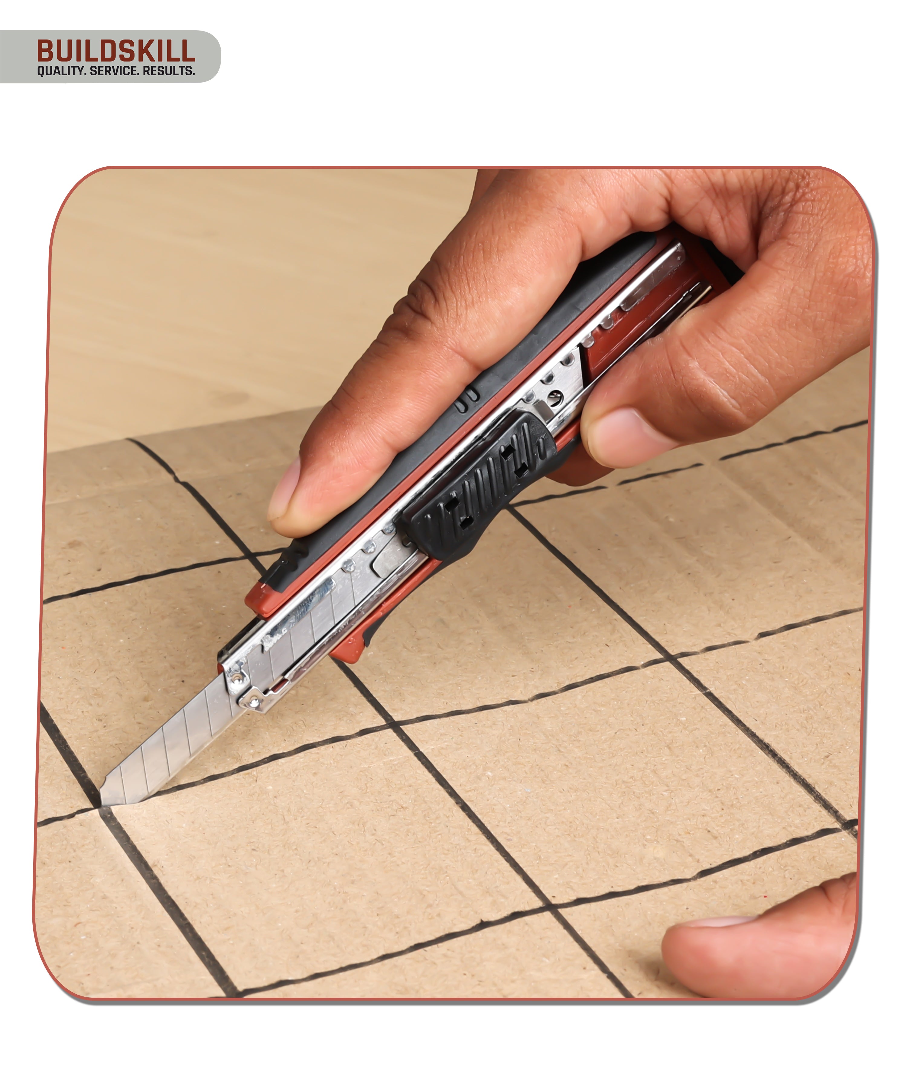 BUILDSKILL Utility Knife 9MM (1 Knife + 2 Blades) with 10 pcs Extra Bl