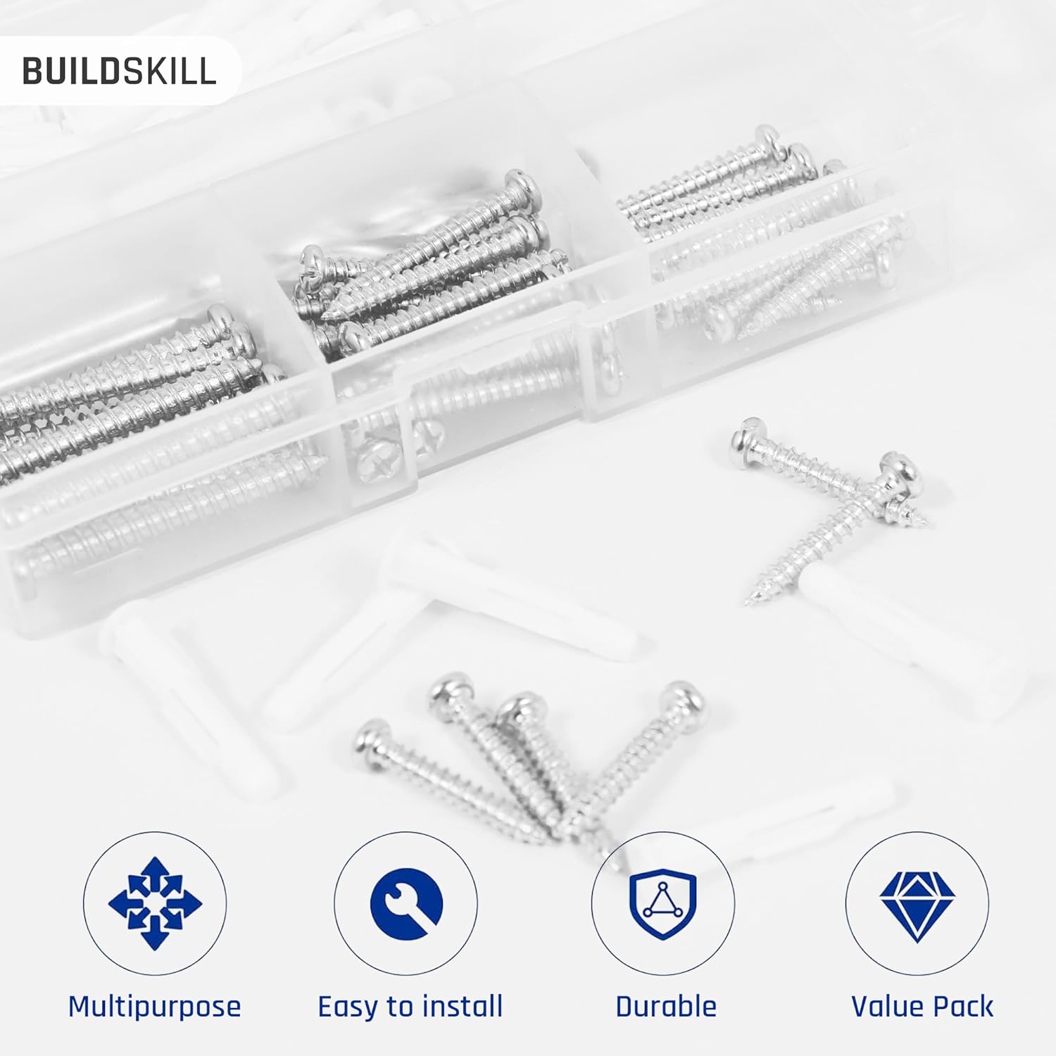 Buildskill 102-Pc Screw Anchor Set