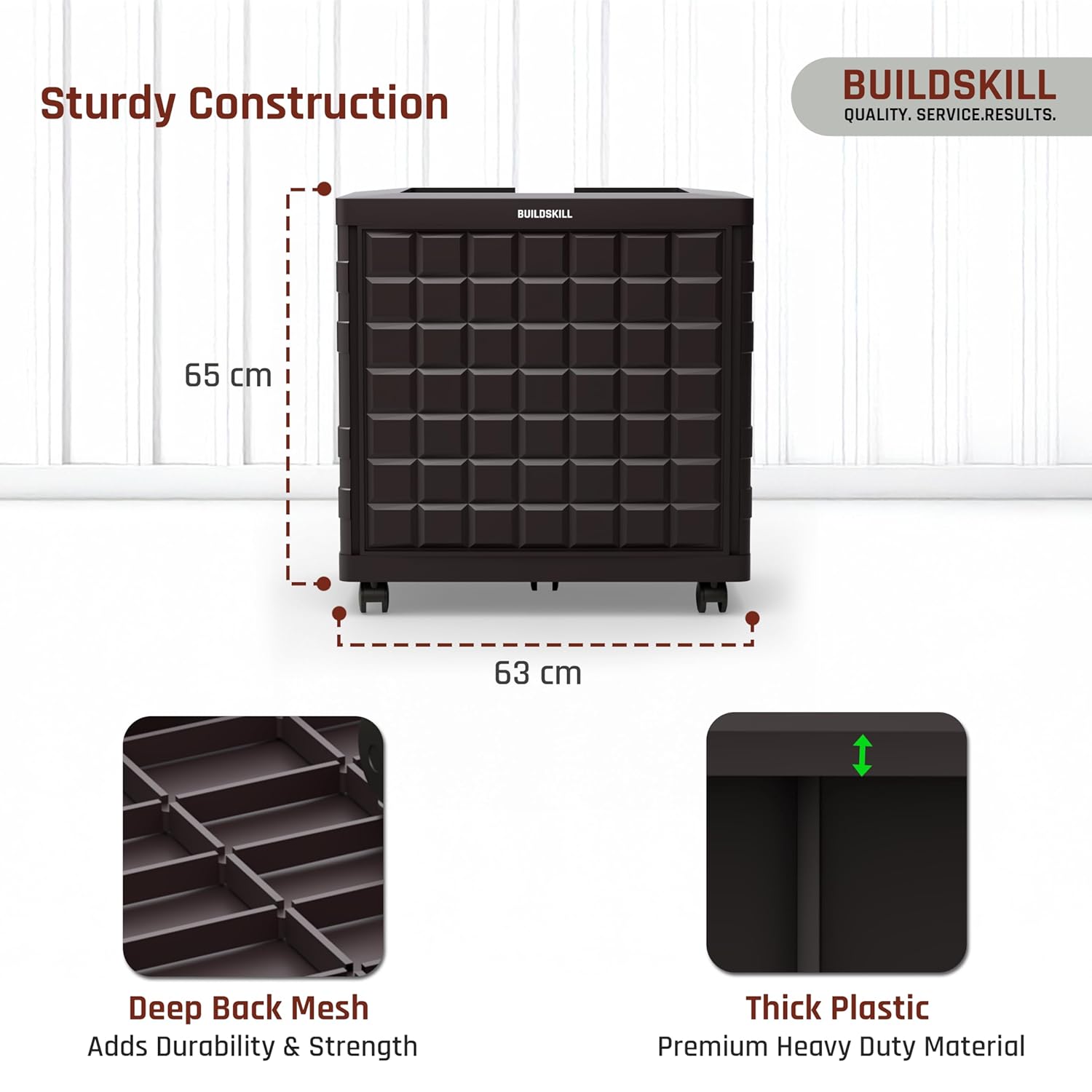 Buildskill Inverter Trolley With 100 KG Load Capacity - Brown