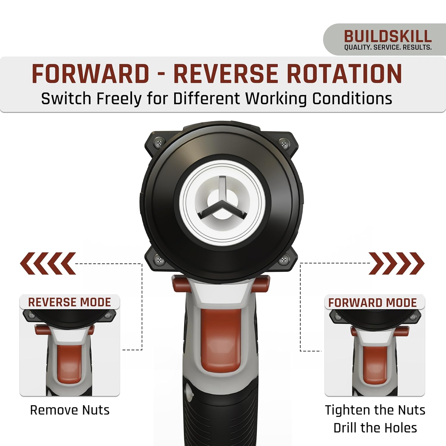 BUILDSKILL 21V BLDC Cordless Drilling Machine | Copper Motor | Impact & Drill | 2-Speed 400/1400 RPM | 10mm Metal Keyless Chuck | 1.5Ah Battery | LED Light | Forward-Reverse | Professional & DIY Use