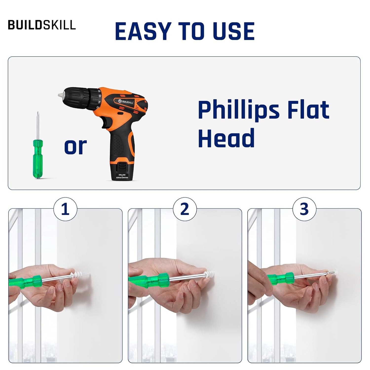 Buildskill 102 Pcs Screw Anchor Set