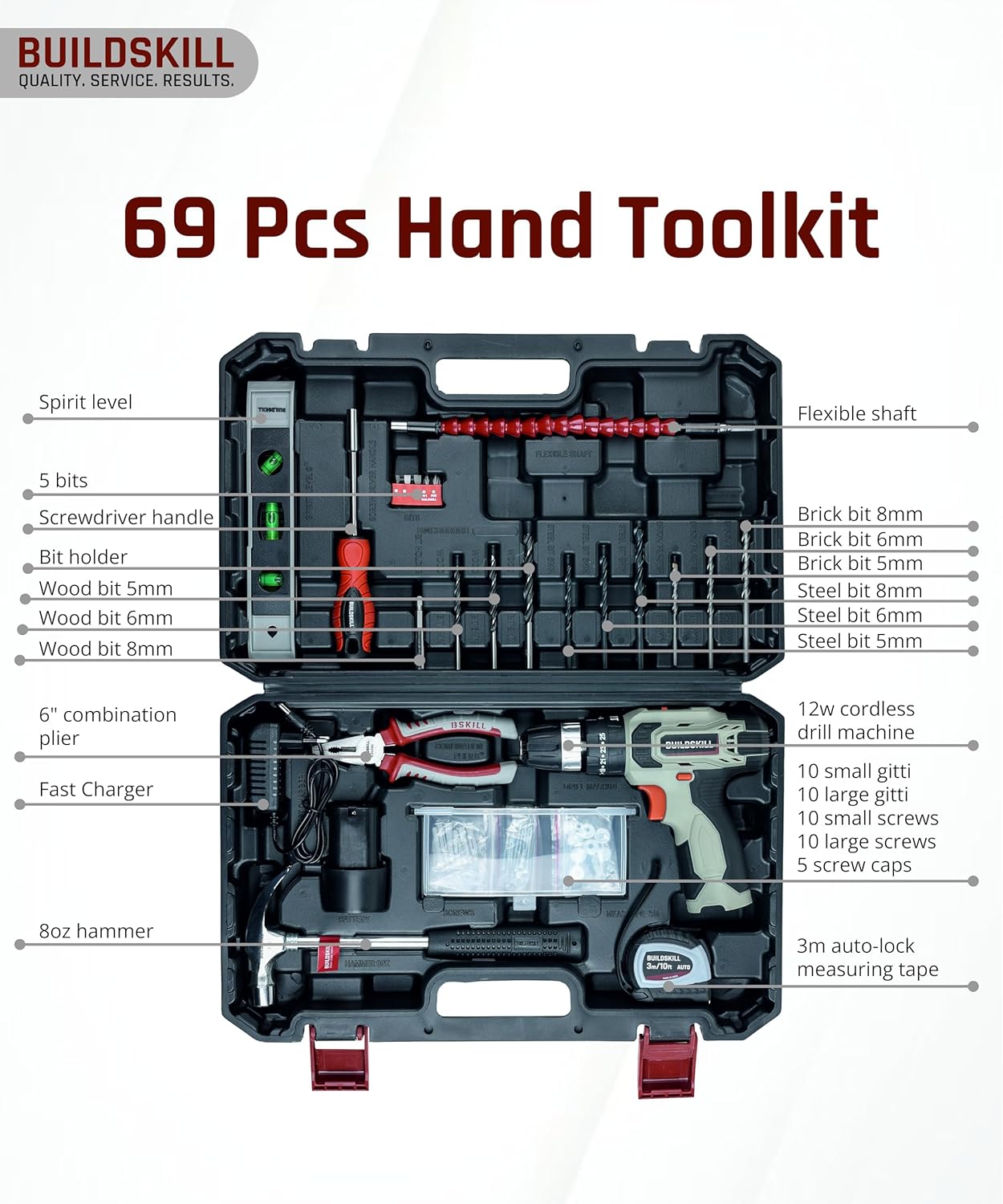 12V Impact Drill Toolkit