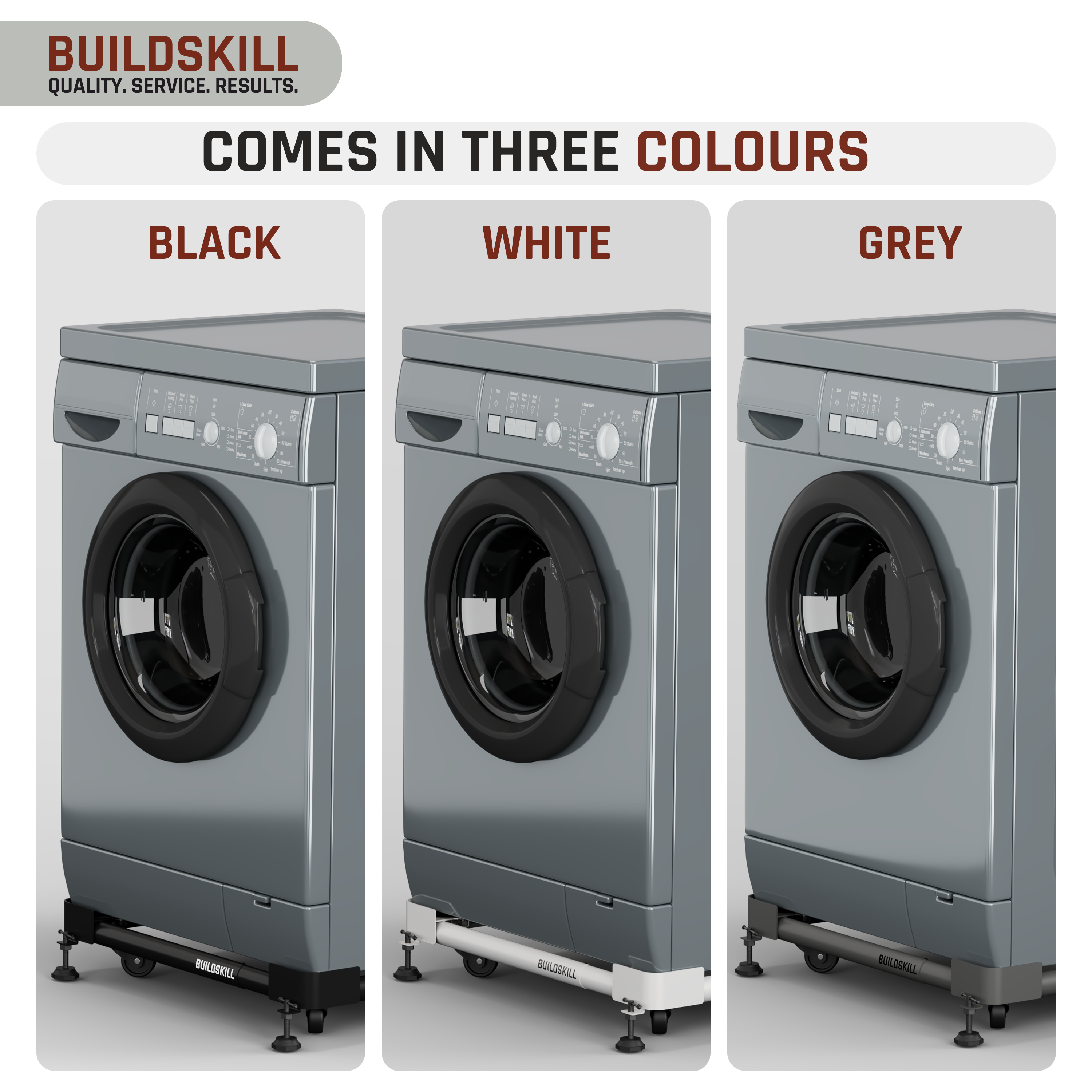 Buildskill Adjustable Washing Machine Trolley with 160 KG Load Capacity