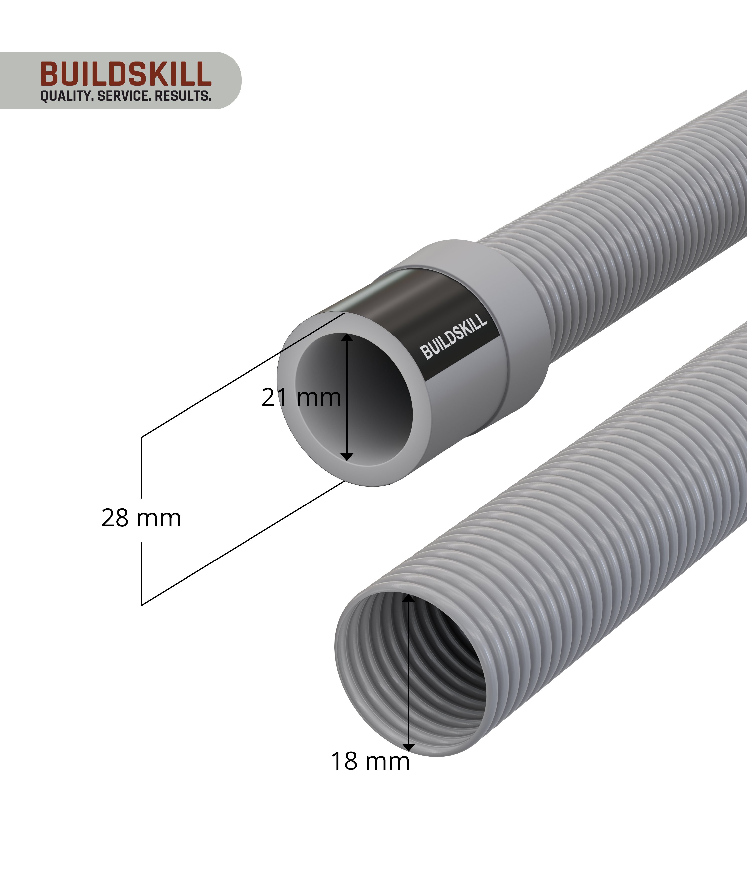 Fully Automatic Washing Machine Drain Pipe (Grey)