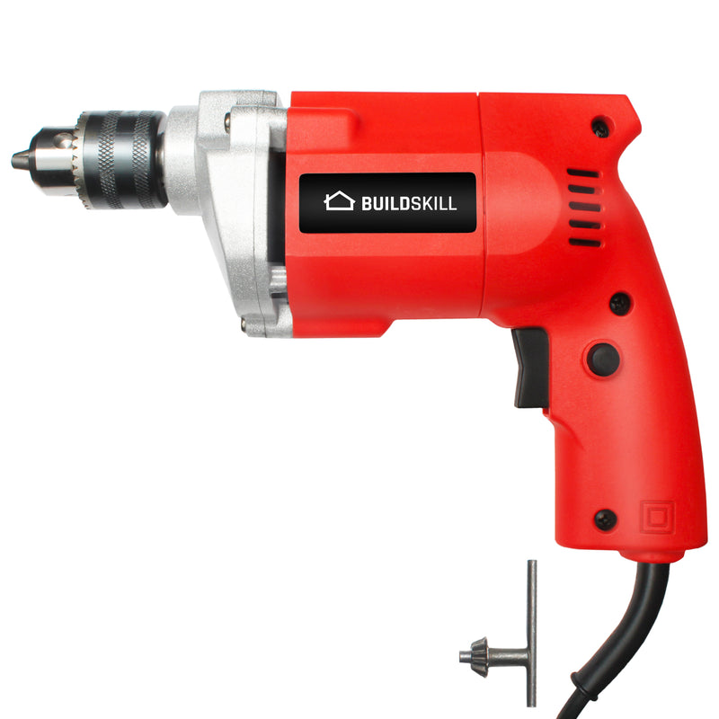 BUILDSKILL 10MM Professional Powerful Heavy Drill Machine BED1100_Red Pistol Grip Drill  (10 mm Chuck Size)