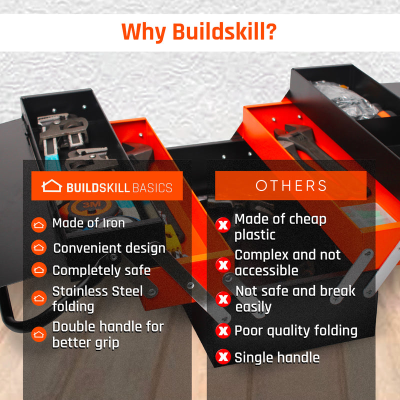Buildskill BITB185 Cantilever Home Professional Iron Powder Coated 5 Shelf High Quality Tool Box