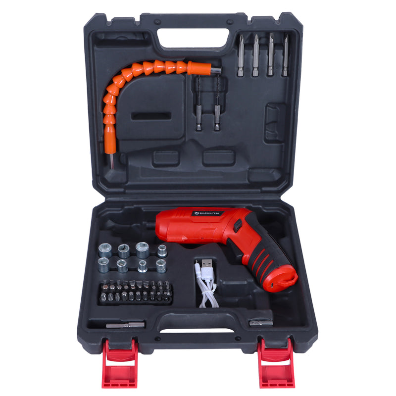 Buildskill Pro Bixo 3.6V 1500 AH Cordless Screwdriver Power & Hand Tool Kit (47 Tools)