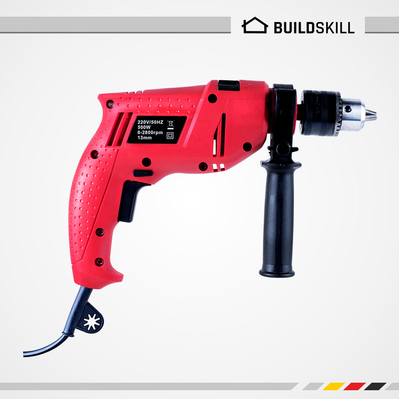 Buildskill Pro Reversible Hammer Professional DIY Home PRO BGSB13RE Pistol Grip Drill