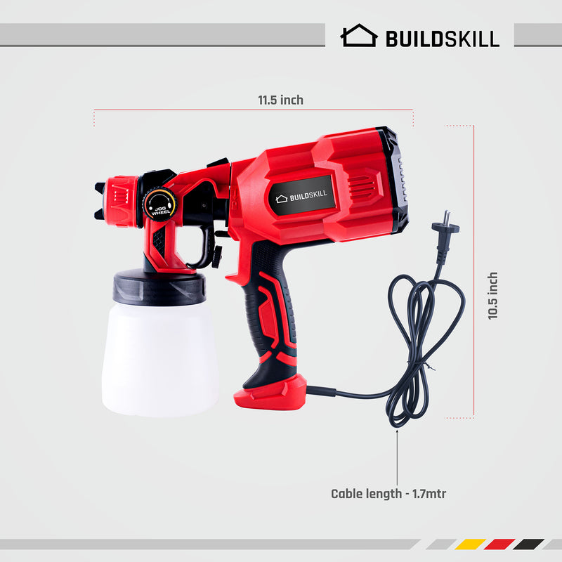 Buildskill Pro Latest Heavy Duty 750W with Copper Nozzle DIY Home Professional BPS2100 HVLP Sprayer